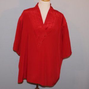 C.S.T. Studio Size 32W Red Shirt Blouse EUC